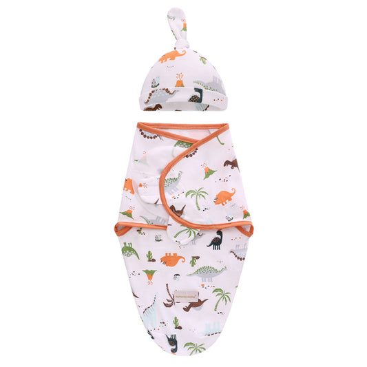 Newborn Swaddle Wrap with Beanie for 0-3 Months